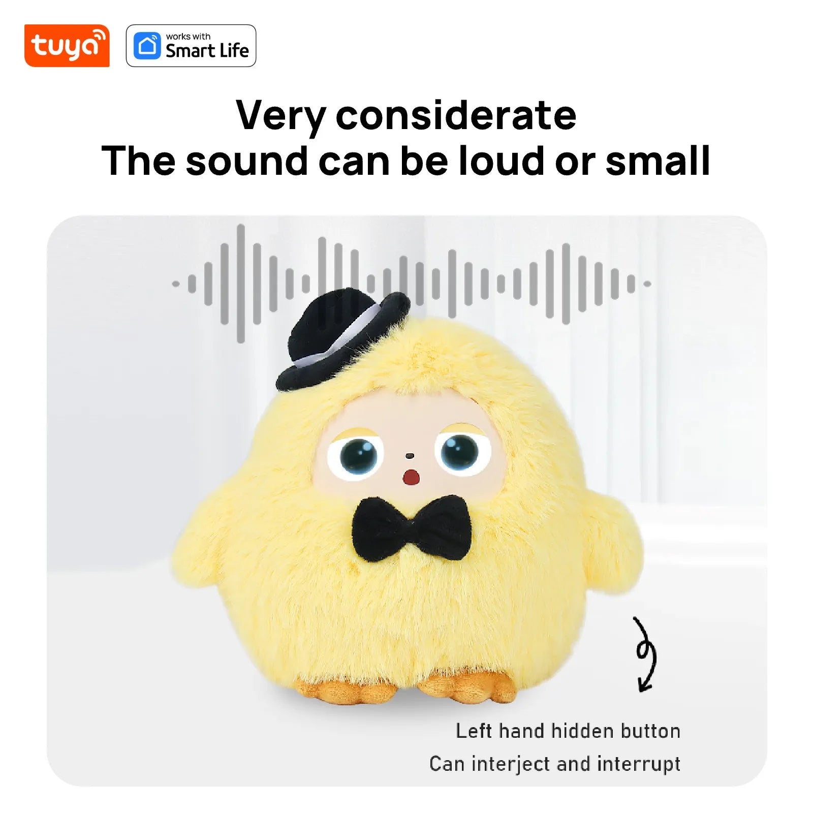 AI Plush Toy — Smart Voice, LED Eyes & Tuya App — Rechargeable E-Pet Companion