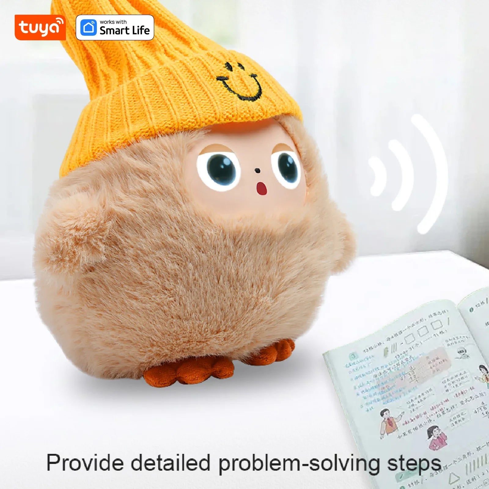 AI Plush Toy — Smart Voice, LED Eyes & Tuya App — Rechargeable E-Pet Companion
