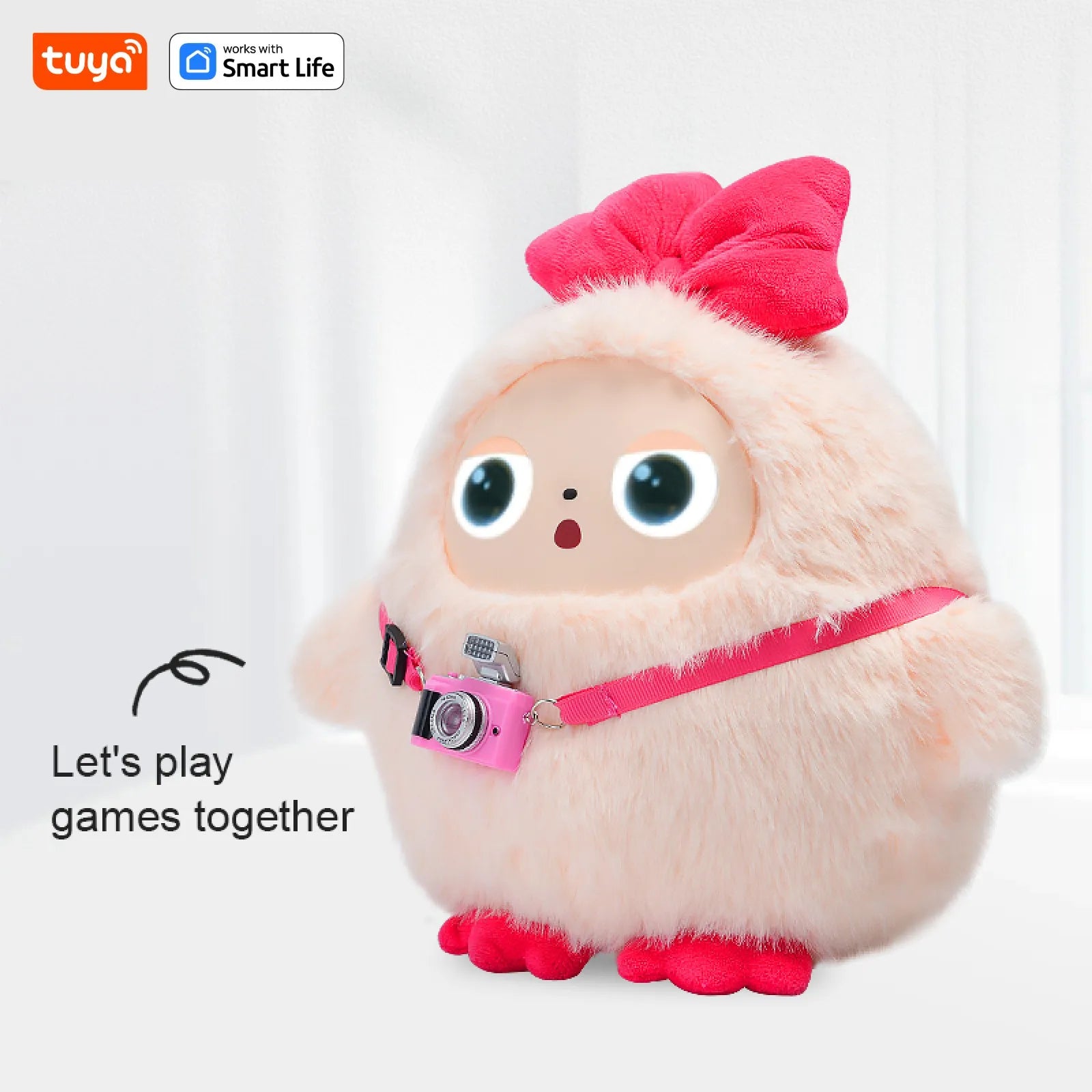 AI Plush Toy — Smart Voice, LED Eyes & Tuya App — Rechargeable E-Pet Companion