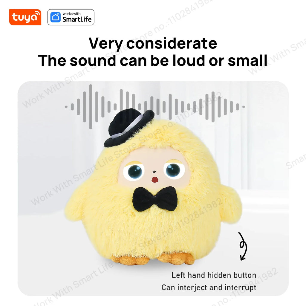 AI Plush Toy — Smart Voice, LED Eyes & Tuya App — Rechargeable E-Pet Companion