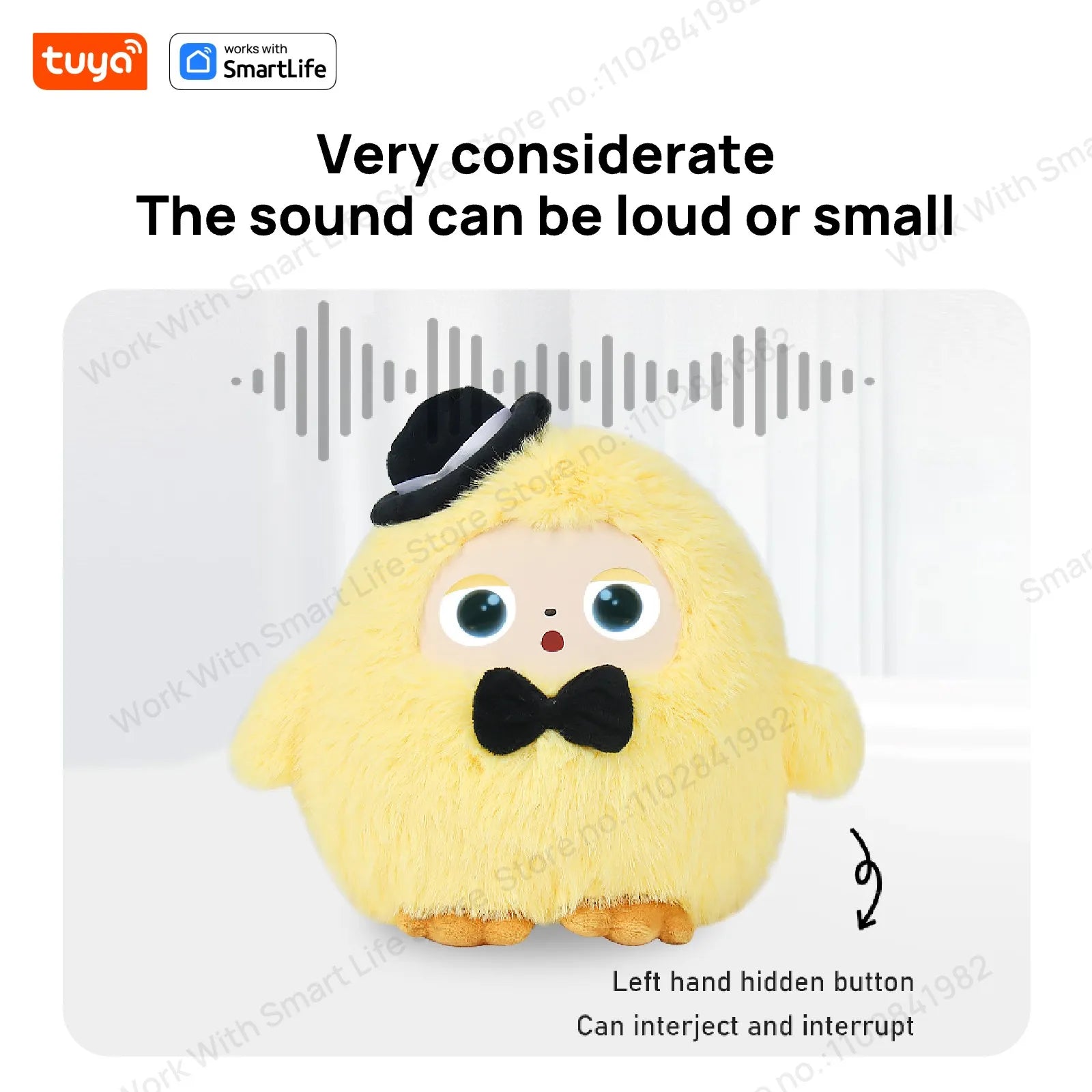 AI Plush Toy — Smart Voice, LED Eyes & Tuya App — Rechargeable E-Pet Companion