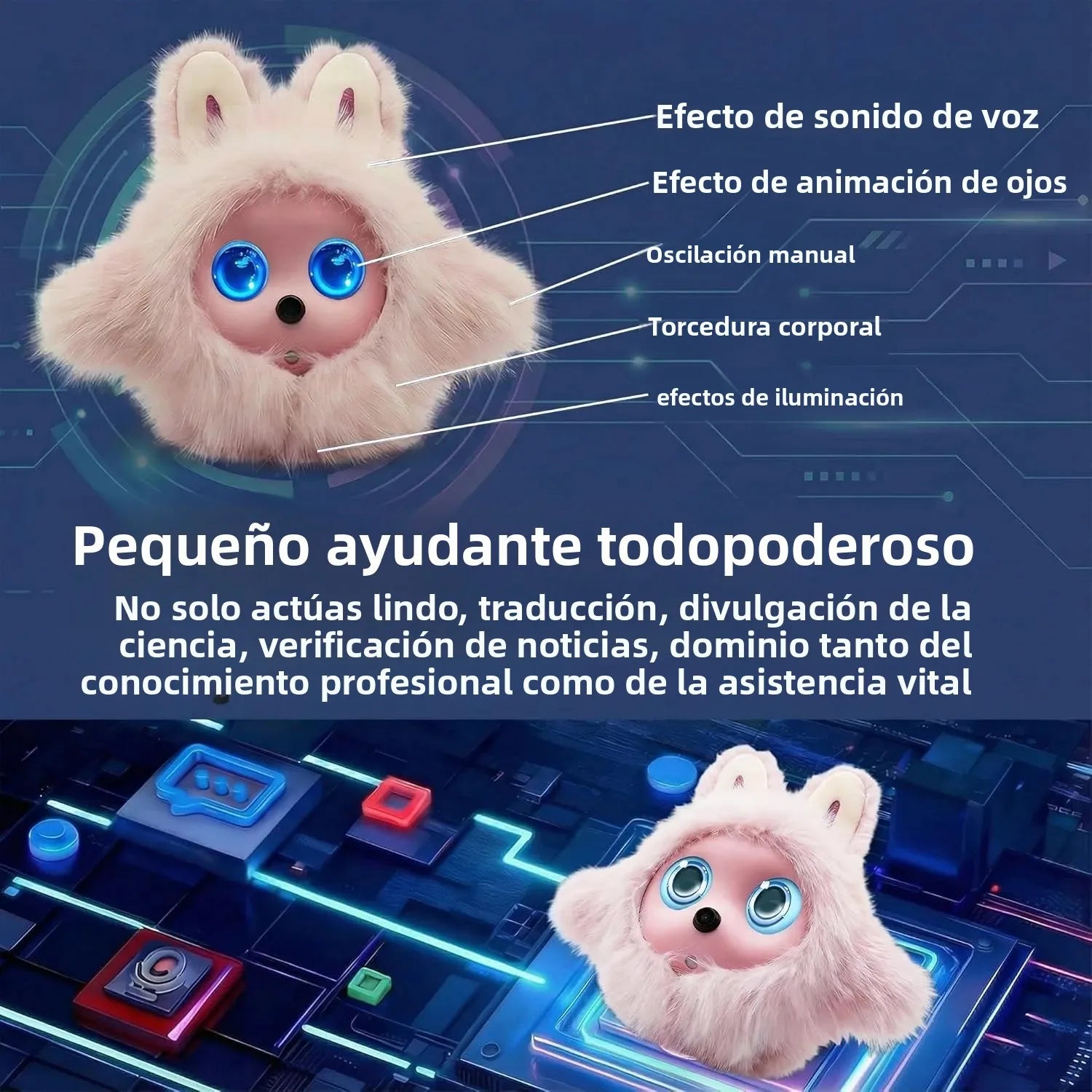 AI Smart Robotic Pet — ChatGPT & Deepseek AI, Touch Sensing & LCD Screen