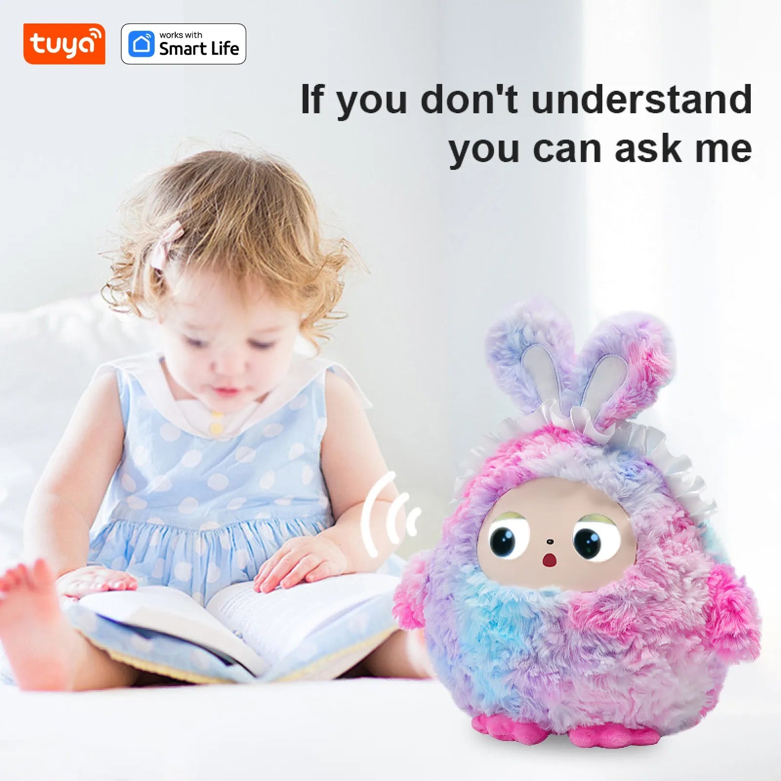 AI Plush Toy — Smart Voice, LED Eyes & Tuya App — Rechargeable E-Pet Companion