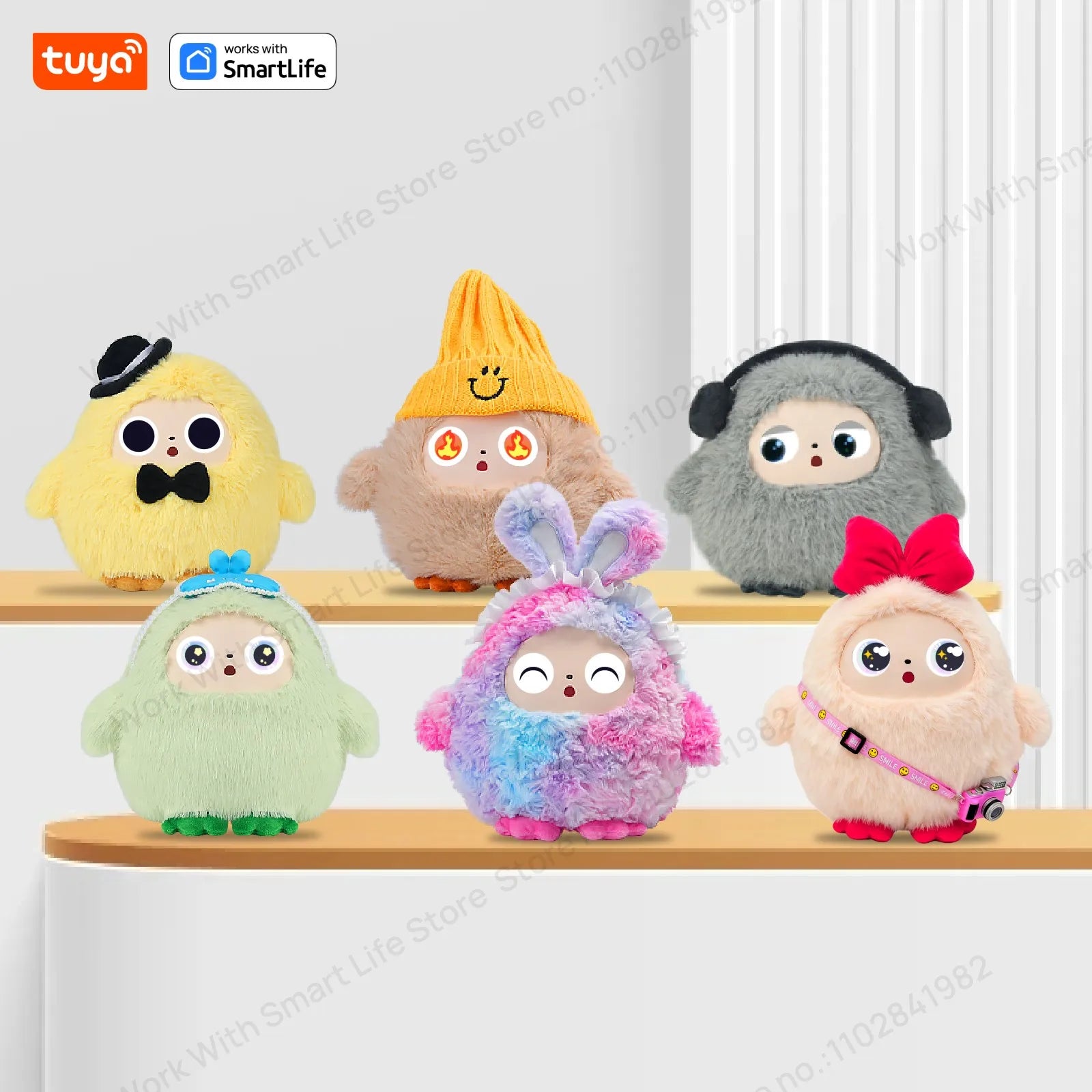 AI Plush Toy — Smart Voice, LED Eyes & Tuya App — Rechargeable E-Pet Companion